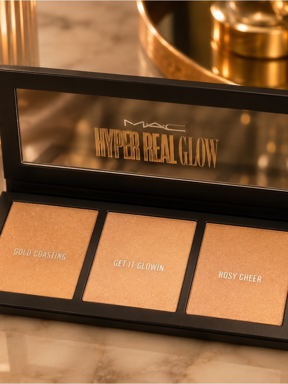 MAC Cosmetics Hyper Real Glow Palette – Gold & Rosy Highlighters
